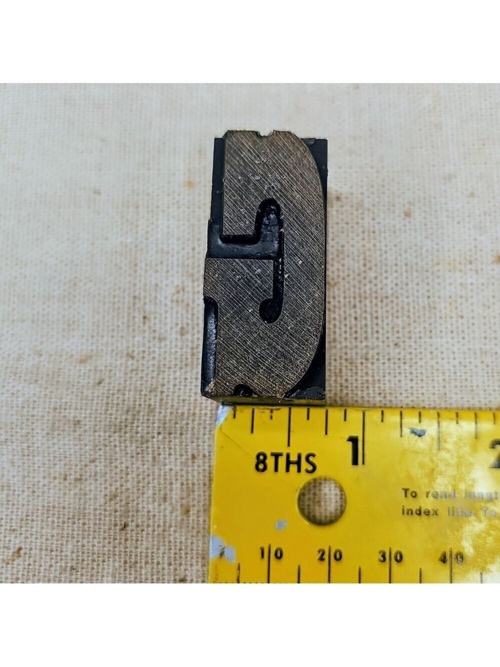 Antique Wooden Letterpress Block "G"